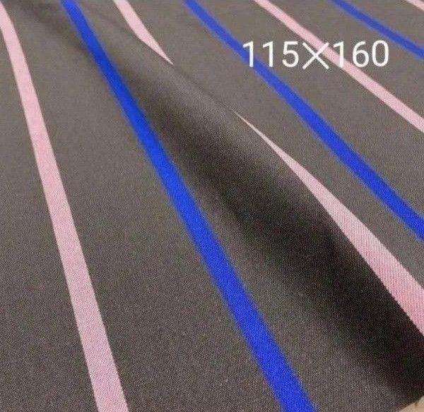 1.6m コットン ツイル 綿100 ダークグレー ピンク ブルー ストライプ