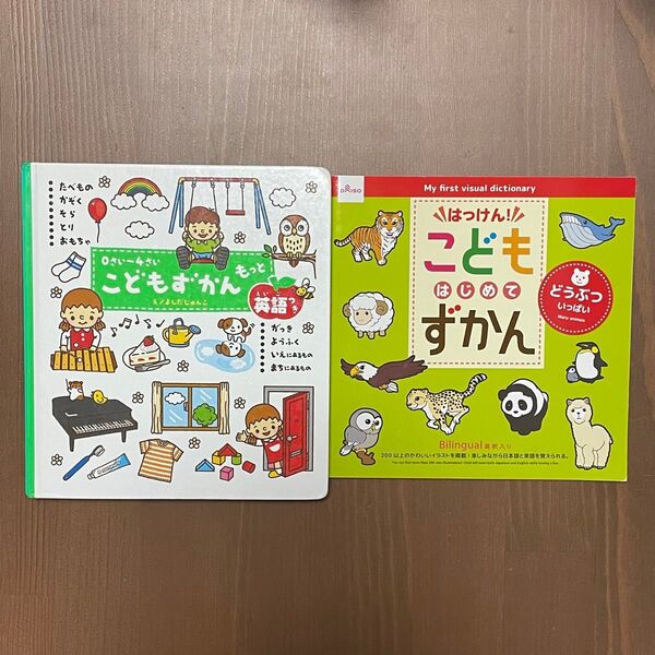 0さい〜4さい こどもずかん もっと 英語つき ダイソー はっけん!こどもはじめてずかん 絵本