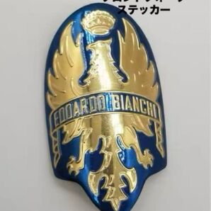 Bianchiビアンキヘッドバッチ エンブレムBlue GOLD