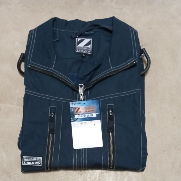 Z-DRAGON 74110 空調服長袖ブルゾン Lサイズ 綿100%空調服長袖ブルゾン フルハーネス対応