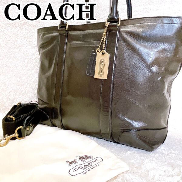COACH 70600 コーチ ブリーカー レガシー トートバッグ 2way レザー 本革 黒 A4収納 肩掛け 収納袋付き