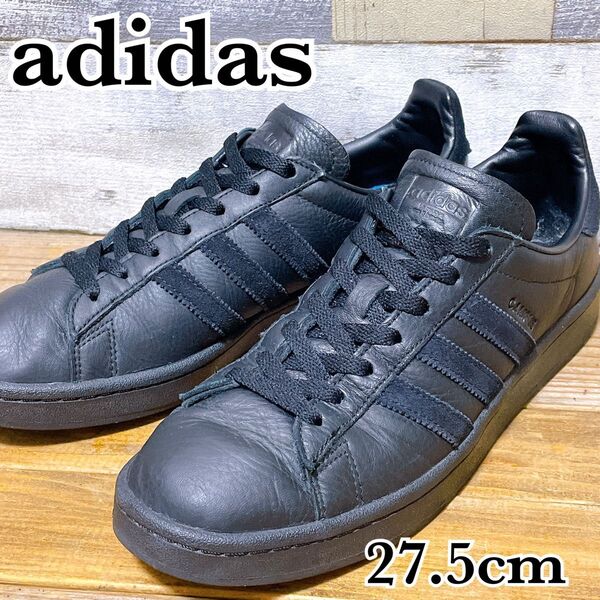 adidas CAMPUS GX5171 アディダス キャンパス スニーカー 天然皮革 トレフォイル 27.5cm 黒