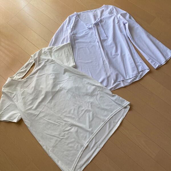 中古1回のみ着用 M ラッシュガード ホームクリーニング済み ダボっと着るタイプ トップス