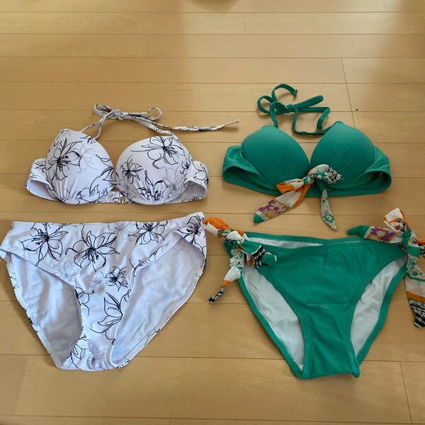 中古 水着 M ビキニ スイムウェア ハウスクリーニング済み ジム 可愛い 2着セット 夏 海 プール セパレート ビキニ