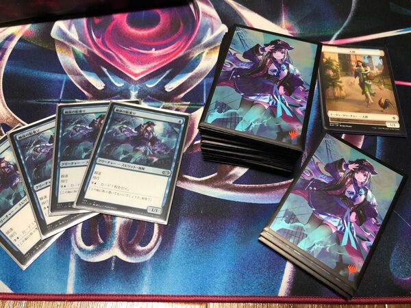 MTG パイオニア デッキ アゾリウススピリット+予備スリーブ5枚 日英混合 FoilノンFoil混合 マジック:ザ・ギャザリング