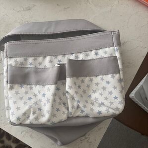 収納バッグ スター柄 グレー ホワイト 未使用に近い