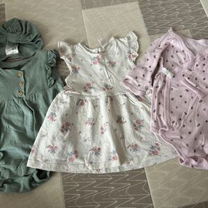 可愛い女の子ベビー服3枚セット 60〜70サイズ