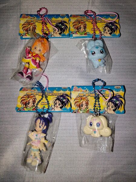 ■ふたりはプリキュア スプラシュスター カラーボールチェーン付フィギュア キーホルダー キュアブルーム等全4種セット!!■