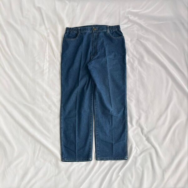 【在庫セール】00’s vintage センタープレス デニムパンツ 森ガール アメカジ シンプル カジュアル