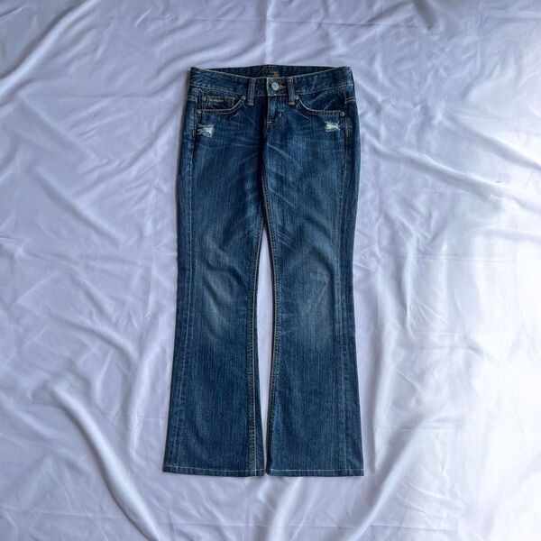 90’s vintage フレア デニムパンツ y2k アメカジ gal 平成 ダメージ加工 刺繍 Vienus jeans