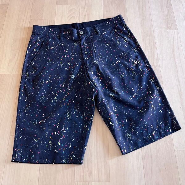 ルコックゴルフ Le coq GOLF総柄ショートパンツ サイズ82