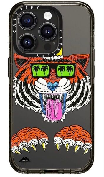 美品 iPhoneケース CASETiFYスマホ保護 iPhone 15pro CASETiFYケース ケース モルガ 虎