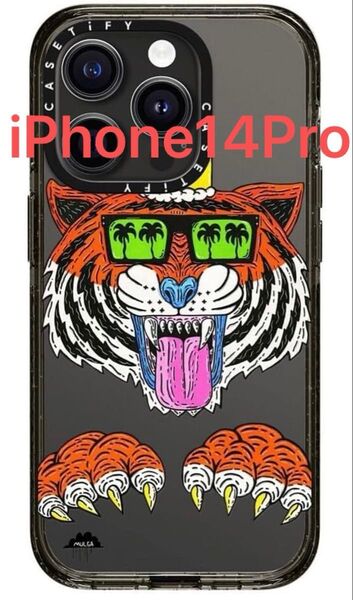 美品 iPhone14Proケース CASETiFY ケース モルガ 虎