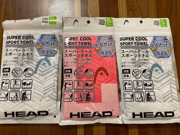 新品 3点セット スーパークール スポーツタオル ネック タオル HEAD