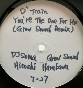 【廃盤12inch】D TRAIN / You're The One For Me (Grow Sound Remix)