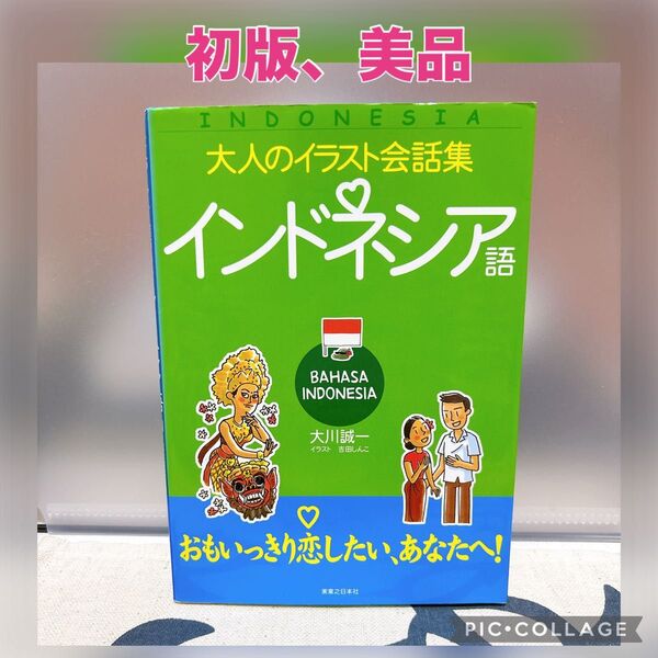 【初版、美品】大人のイラスト会話集 インドネシア語 大川 誠一 著 吉田 しんこ