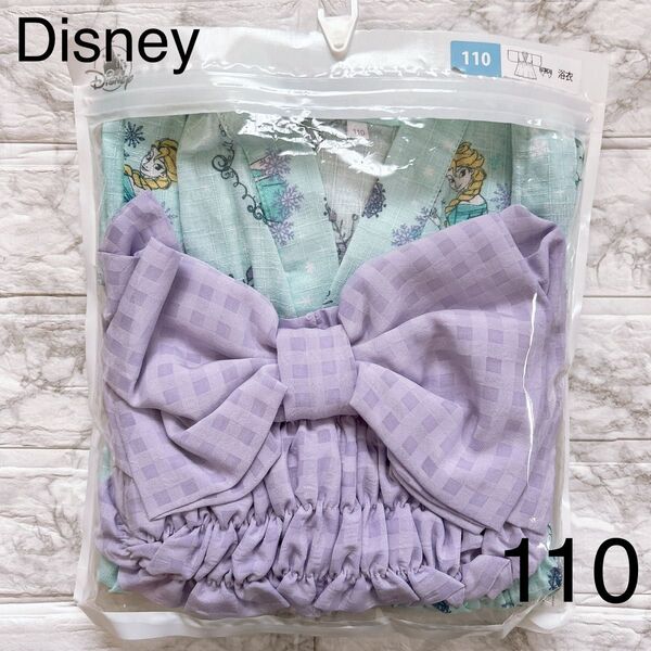 美品 ディズニーストア 公式 アナ雪 エルサ ワンピース 浴衣 110
