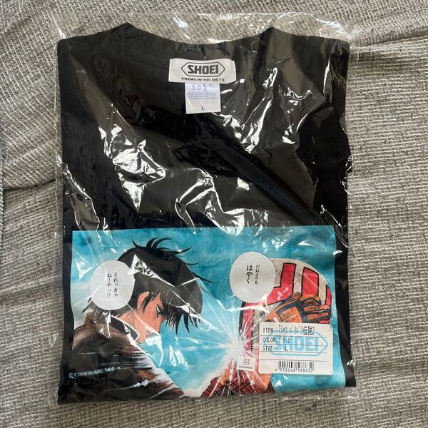 SHOEI バリバリ伝説 Tシャツ Lサイズ ブラック 未使用