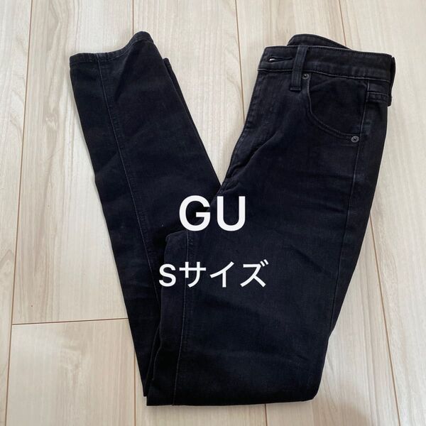 GU スキニー スリムジーンズ ブラック Sサイズ デニム ジーンズ