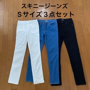 【中古品】レディース スキニー デニムパンツ ジーンズ Sサイズ