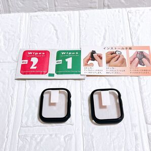 Apple watch 用 保護カバー 2個 黒 45mm