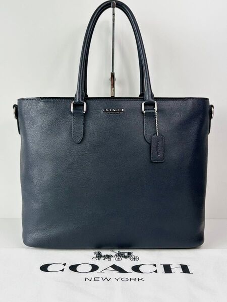 【良品】定価10.4万 コーチ メンテ済み COACH メンズ ビジネス バッグ レザー 本革 トートバッグ ブリーフケース