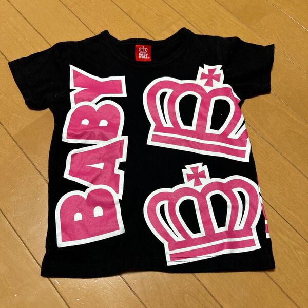 BABY DOLL 黒 Tシャツ 120サイズ 王冠デザイン 半袖 女の子 ベビードール ベビド 120 男の子