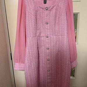 プラスサイズ 大きいサイズ ワンピース 4XL ワンピース ピンク