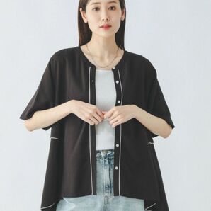 23日まで!今期新品 グローバルワーク サラサラリラックスバックフレア ブラウス 黒 トップス Lサイズ 【タグ付き未使用】