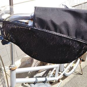 自転車用品 サマーハンドルカバー UV対策に♪ 雨除けに♪ 電動アシスト自転車対応♪ MARUTO 【黒(ブラック):レース付】