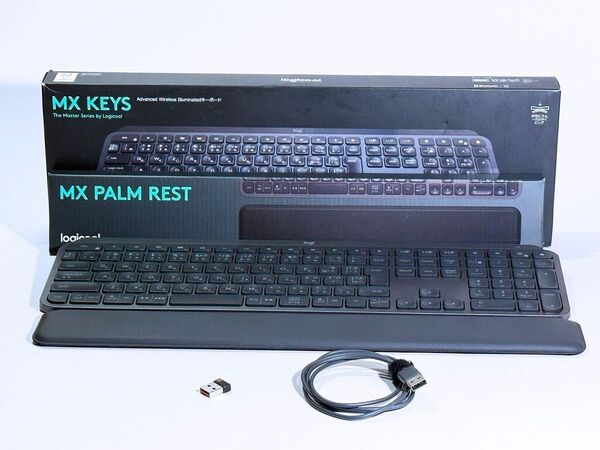【美品】Logicool MX KEYS KX800 (Unifying レシーバー) & 純正パームレスト