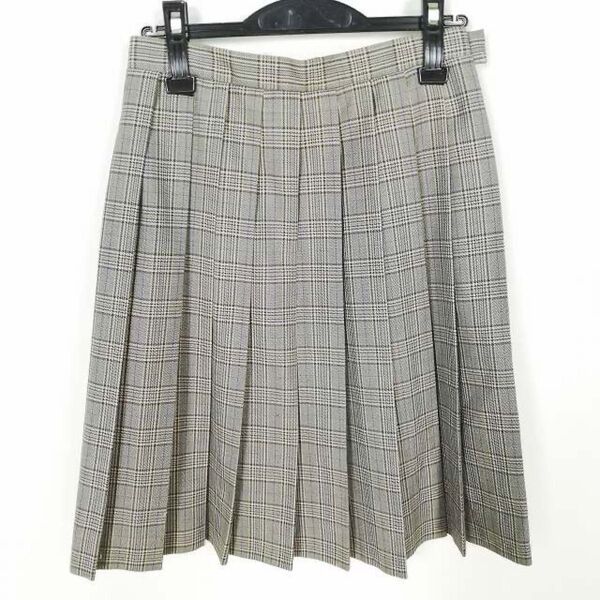 トンボ Tonbow Primary スクールスカート 冬物 W63L56 グレー系 チェック 中学 高校 プリーツ 制服 女子