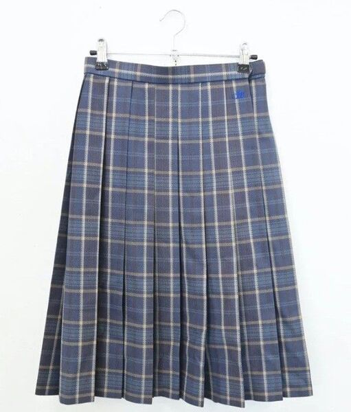 スクールスカート 冬物 W72 W61 チェック 高校 プリーツ 学生服 制服 市立前橋 今治南 高志館 武蔵野北 同柄 膝下丈