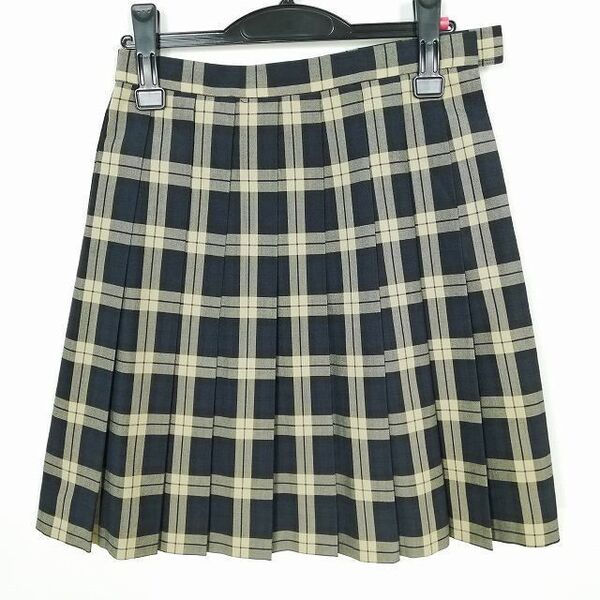 コスプレ スクールスカート W63 L48 Maruhiro 埼玉方面 本物制服 プリーツスカート ベージュ ネイビー チェック