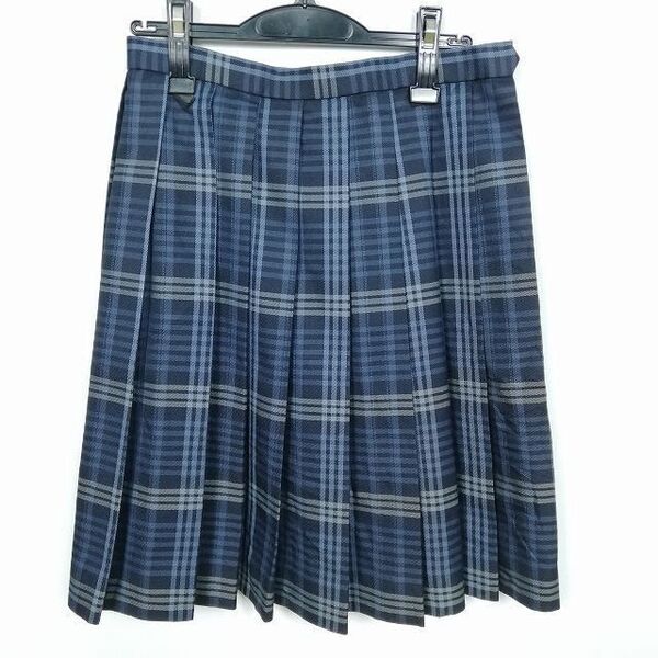 コスプレ スクールスカート 青系チェック 冬物 W66 L57 チェック 制服 埼玉 県立高校