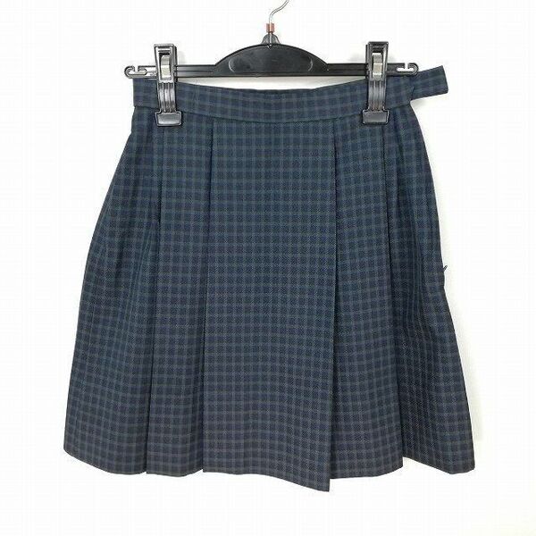 コスプレ 本物 スクールスカート 冬物 W60 L45 チェック 中学 高校 ミニ丈 プリーツ 制服 大阪府 東大阪