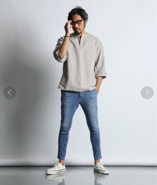 TheDUFFER of ST.GEORGE スーパーストレッチ ISKO(イスコ)デニム スキニーパンツ L ライトブルー