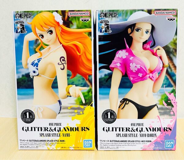 ワンピース ニコ ロビン ナミ GLITTER GLAMOURS SPLASH STYLE フィギュア2体セット未開封品③