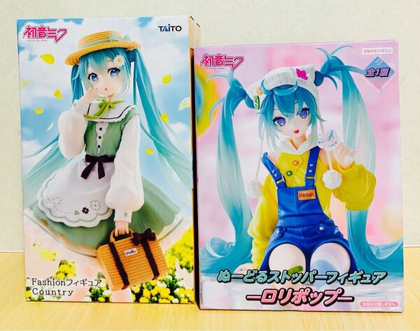 初音ミク Fashion フィギュア Country ぬーどるストッパー ロリポップ フィギュア2体セット未開封品