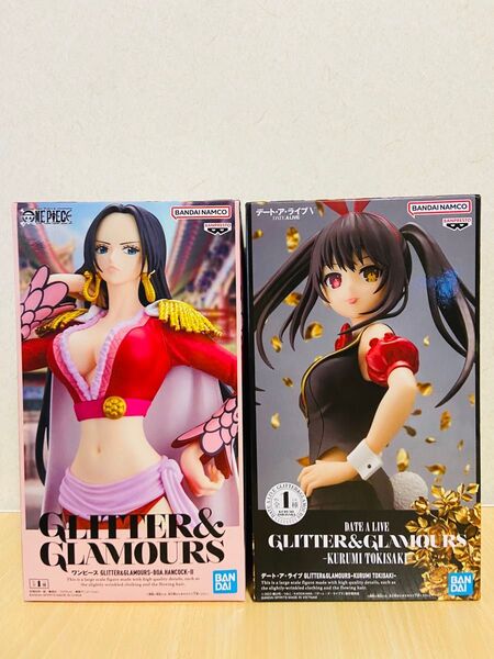 ワンピース ボア・ハンコック デート・ア・ライブ 時崎狂三 GLITTER&GLAMOURS フィギュア2体セット未開封品