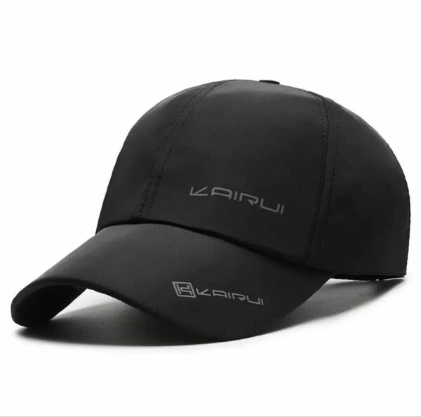 キャップ 帽子 野球帽 black 黒 スポーツスタイルキャップ ゴルフ メッシュキャップ 日除け 紫外線対策