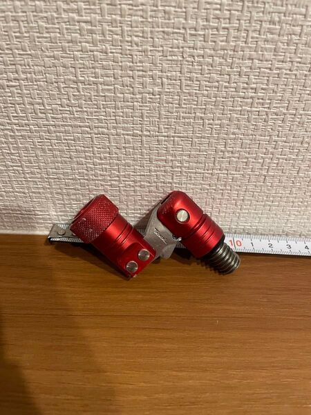 昌栄 フレックスアーム ロックタイプ レッド 少し曲がっています。ツール タモジョイントランディングネット