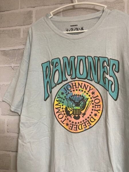 RAMONES Tシャツ Lサイズ 水色