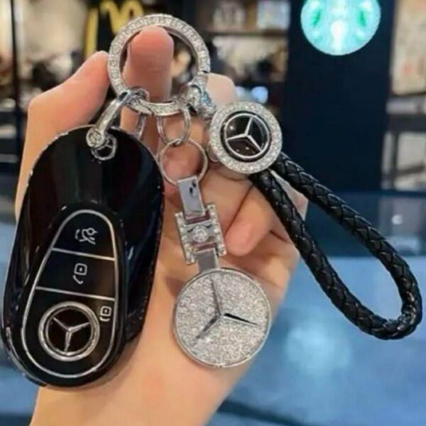 メルセデスベンツ専用キーケース キーホルダー Cタイプ 黑