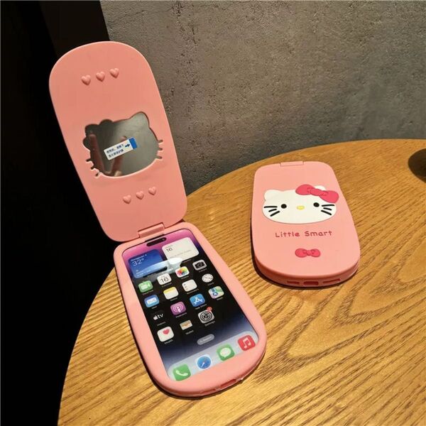 iPhone15/16ケース スマホカバー アイホン 鏡付き