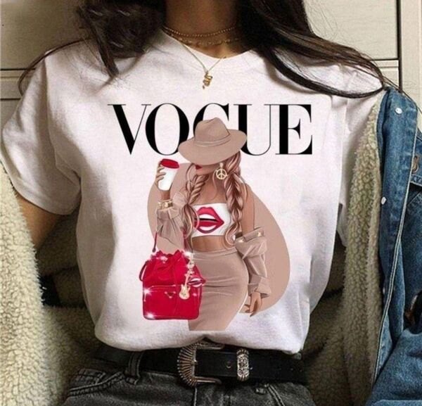 再入荷!新品Vogue レディース デザインTシャツ 韓国