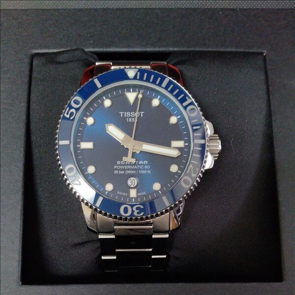 TISSOT シースター1000 パワーマティック80 T120.407 L65 自動巻き 腕時計 ティソ