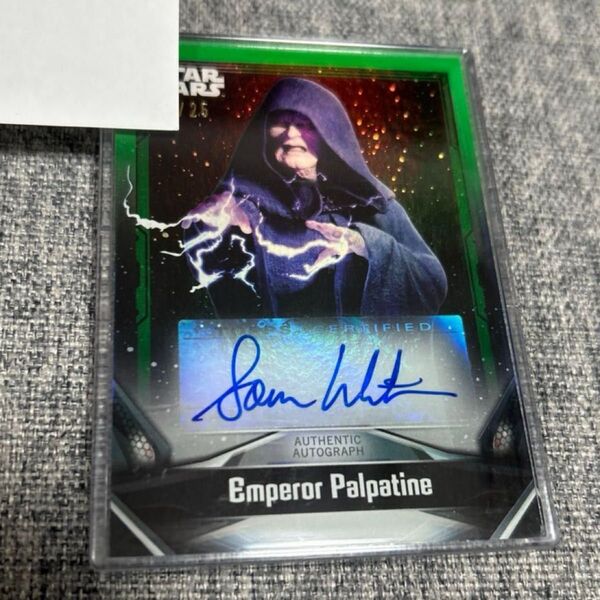 topps star wars 直筆サインカード サムウィットワー パルパティーン