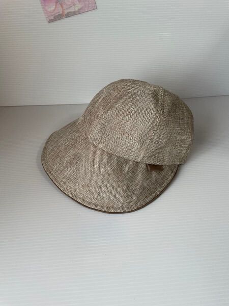帽子 ベージュ 夏用 57.5㎝ しまむら CLOSSI 柔らかい生地 後ろゴム使用 レディス