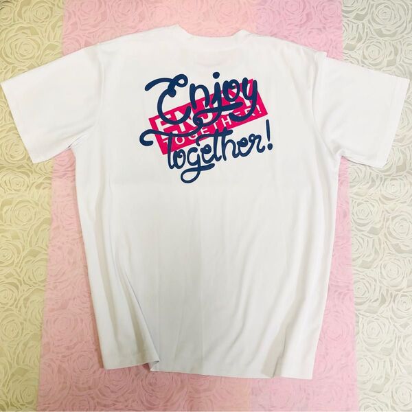 ホワイト Oサイズ(Lのひとつ上のサイズ) / プリント半袖文字tシャツ☆男女兼用
